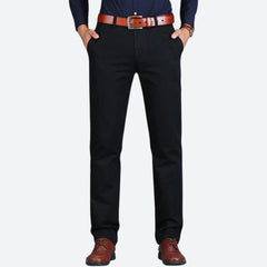 Men’s Tailored Straight-Leg Chinos – Clean Flat-Front Trousers with Refined Everyday Fit