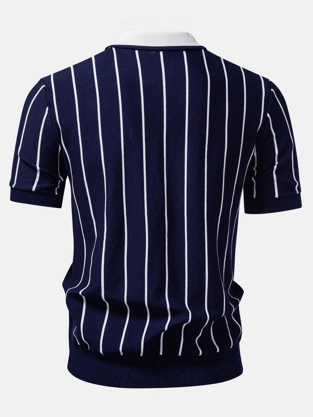 Men’s Knitted Button-Up Shirt and Straight-Leg Trousers Set – Smart Casual Summer Co-Ord