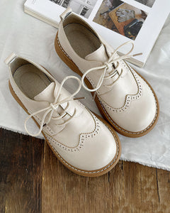 Women’s Retro Oxford Shoes – Classic Elegant LaceUp Durable Comfort for Smart Casual Wear