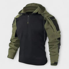 Men’s Hooded Tactical Sweatshirt – Half-Zip Outdoor Layer for Autumn and Winter