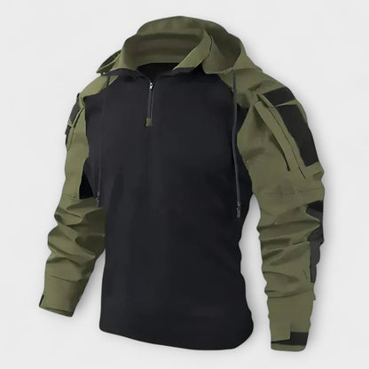 Men’s Hooded Tactical Sweatshirt – Half-Zip Outdoor Layer for Autumn and Winter