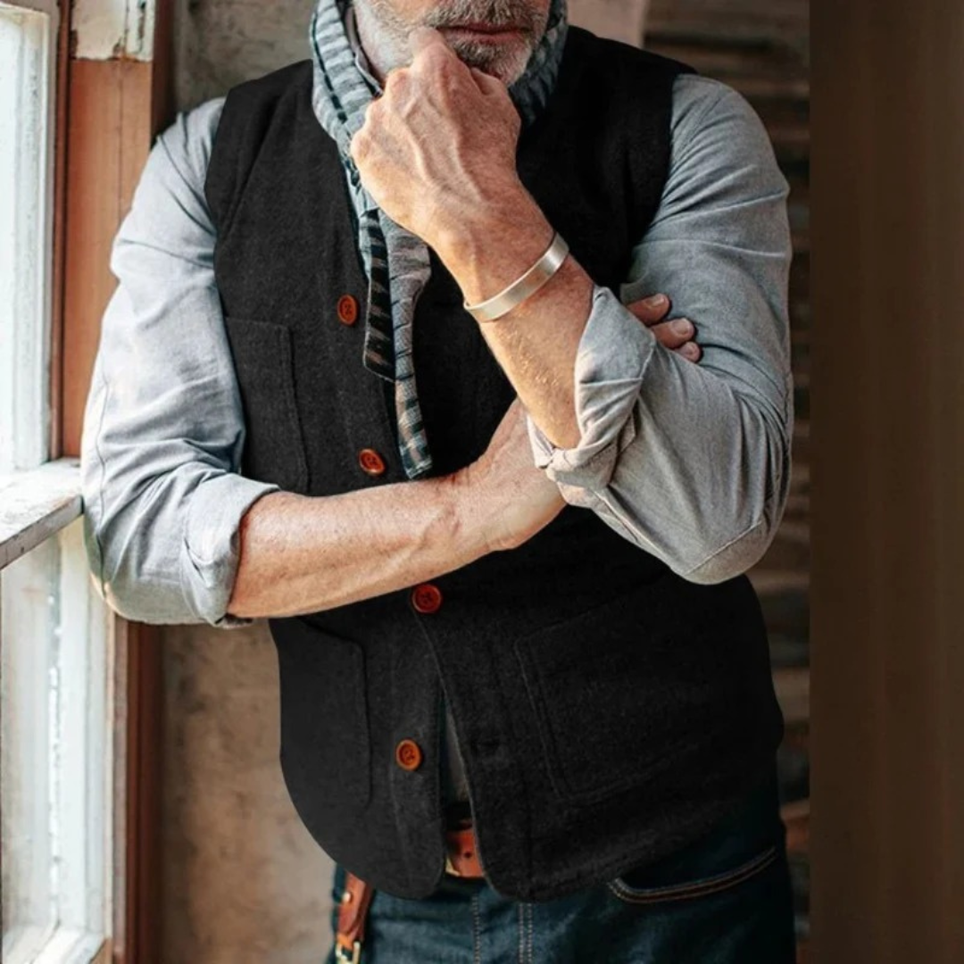 Men’s Traditional Waistcoat – Smart Heritage Layer for Festivals and Celebrations