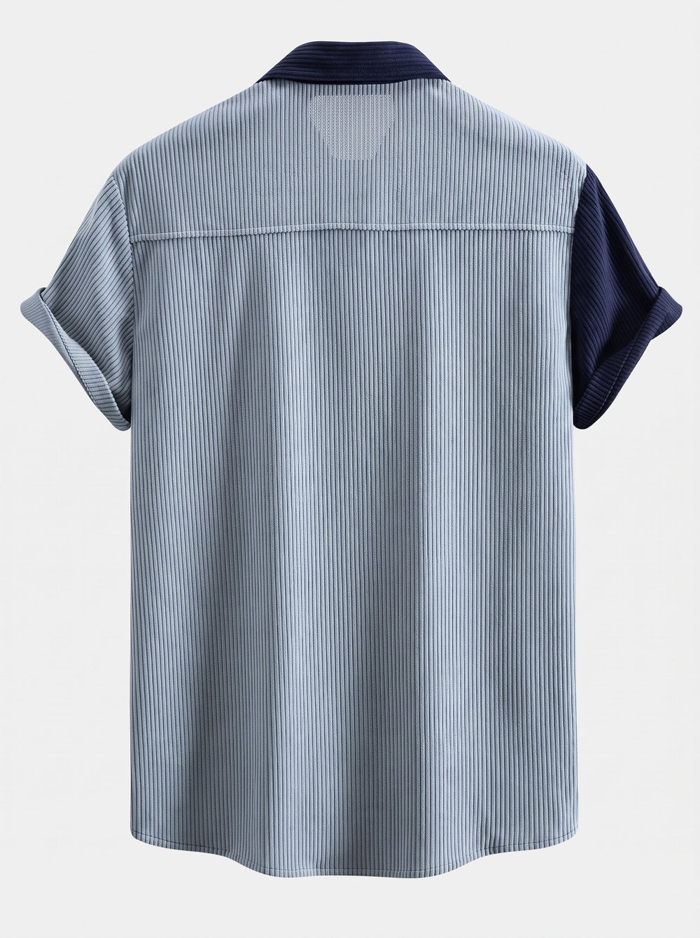 Men’s Short-Sleeve Corduroy Co-Ord Set – Button-Up Shirt with Drawstring Shorts