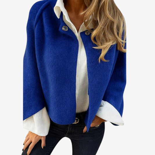 Women’s Cropped Cape Jacket – Oversized Batwing Layer for Cool Weather
