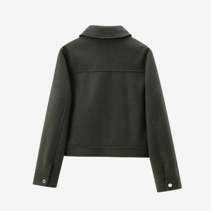 Women’s Cropped Zip Jacket – Structured Utility Layer for Autumn and Winter
