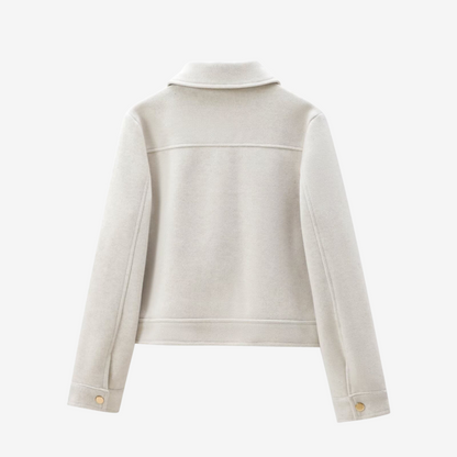 Women’s Cropped Zip Jacket – Structured Utility Layer for Autumn and Winter