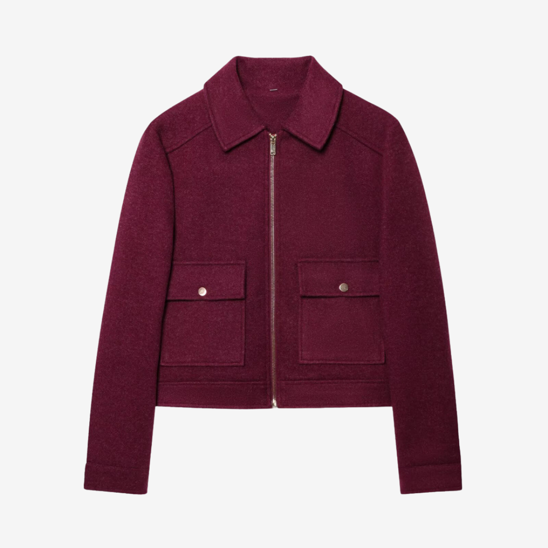 Women’s Cropped Zip Jacket – Structured Utility Layer for Autumn and Winter