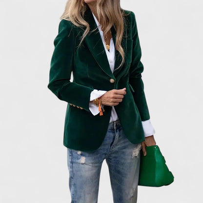 Women’s Tailored Single-Button Blazer – Smart Office Layer for All-Season Wear