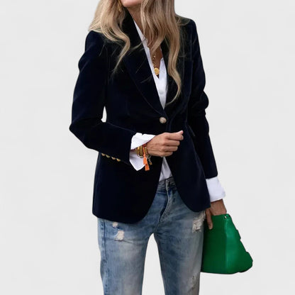 Women’s Tailored Single-Button Blazer – Smart Office Layer for All-Season Wear