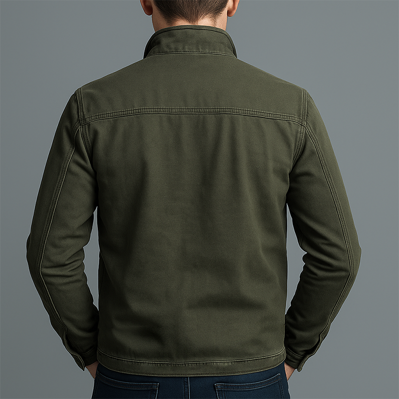 Men’s Vintage Zip Jacket – Stand-Collar Autumn Winter Layer for Everyday Wear