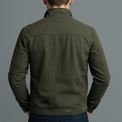 Men’s Vintage Zip Jacket – Stand-Collar Autumn Winter Layer for Everyday Wear