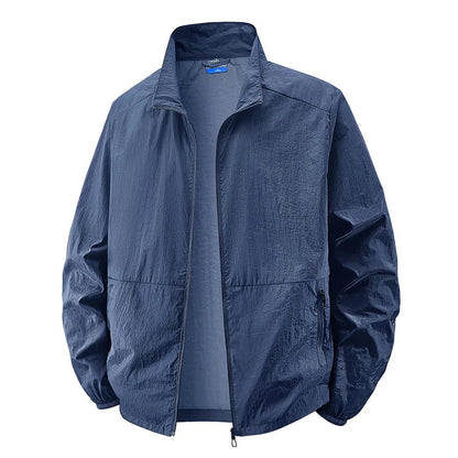 Men’s Lightweight Zip Jacket – Multi-Pocket Spring Summer Layer for Casual Wear