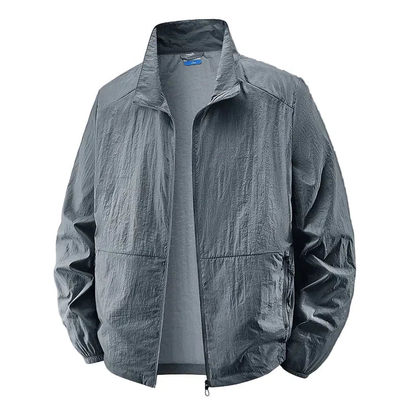 Men’s Lightweight Zip Jacket – Multi-Pocket Spring Summer Layer for Casual Wear