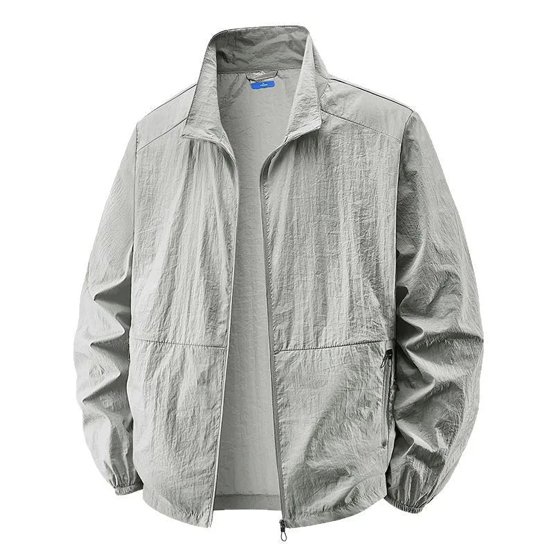 Men’s Lightweight Zip Jacket – Multi-Pocket Spring Summer Layer for Casual Wear