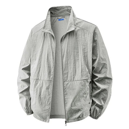 Men’s Lightweight Zip Jacket – Multi-Pocket Spring Summer Layer for Casual Wear
