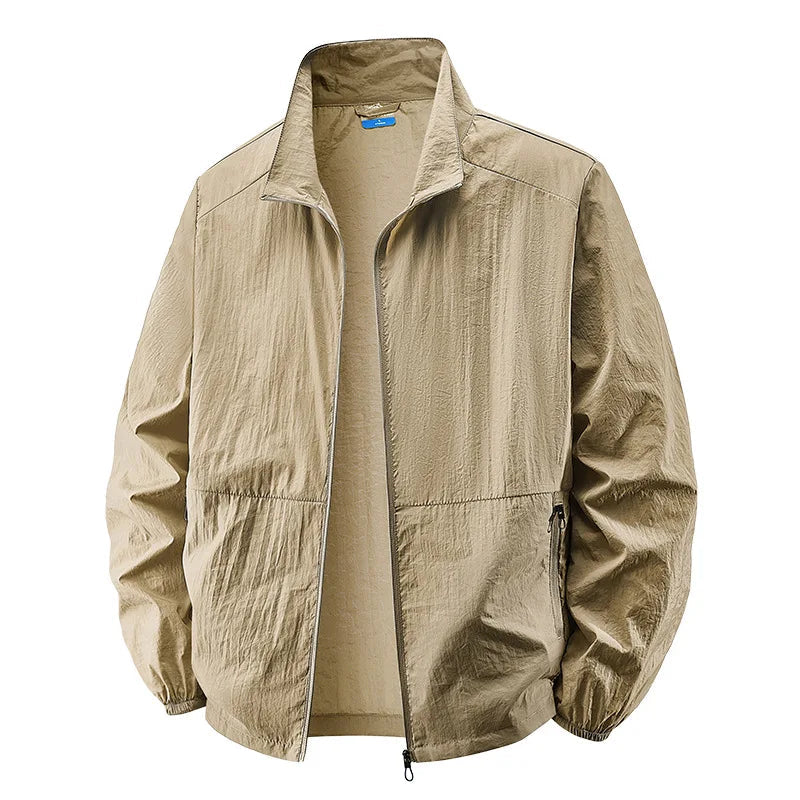 Men’s Lightweight Zip Jacket – Multi-Pocket Spring Summer Layer for Casual Wear