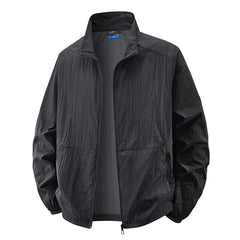 Men’s Lightweight Zip Jacket – Multi-Pocket Spring Summer Layer for Casual Wear
