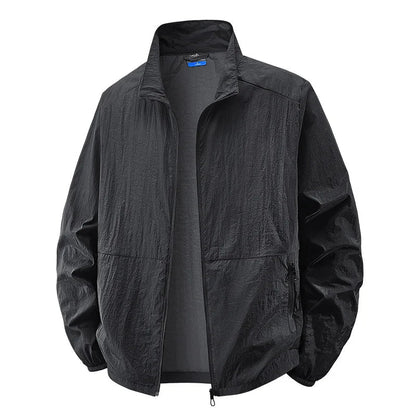 Men’s Lightweight Zip Jacket – Multi-Pocket Spring Summer Layer for Casual Wear