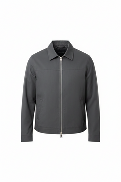 Men’s Zip-Front Harrington Jacket – Lightweight Smart Casual Layer for Spring and Autumn