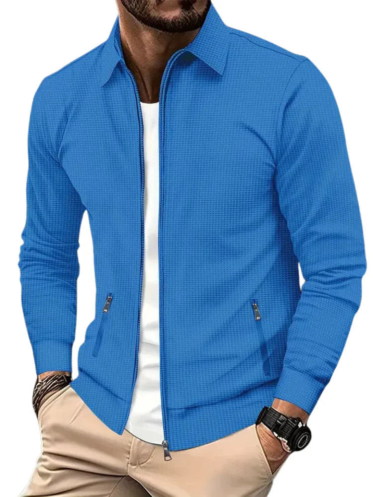 Men’s Zip-Front Casual Jacket – Lightweight Spring Autumn Layer for Everyday Wear