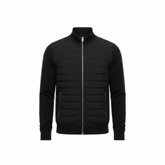 Men’s Hybrid Quilted Jacket – Windproof Autumn Winter Layer for Smart Casual Wear