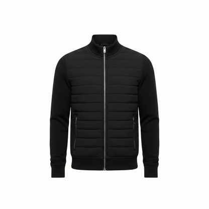 Men’s Hybrid Quilted Jacket – Windproof Autumn Winter Layer for Smart Casual Wear
