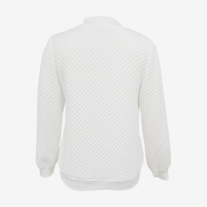 Women’s Quilted Bomber Jacket – Zip-Up Layer for Autumn and Winter