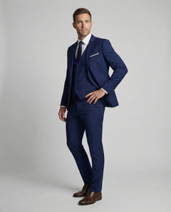Men’s Slim-Fit Formal Suit – Modern Three-Piece Tailoring for Weddings and Business