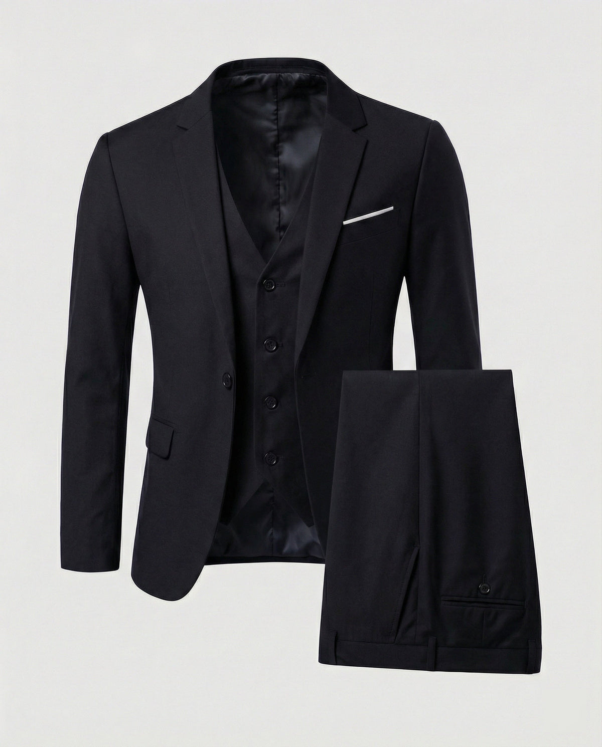 Men’s Slim-Fit Formal Suit – Modern Three-Piece Tailoring for Weddings and Business