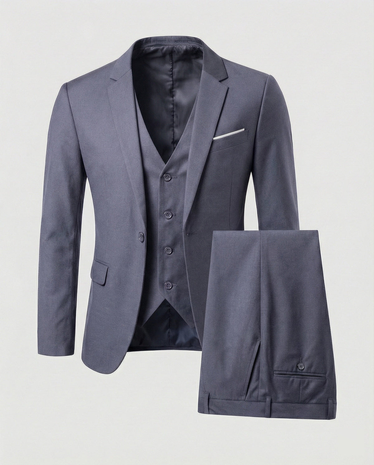 Men’s Slim-Fit Formal Suit – Modern Three-Piece Tailoring for Weddings and Business