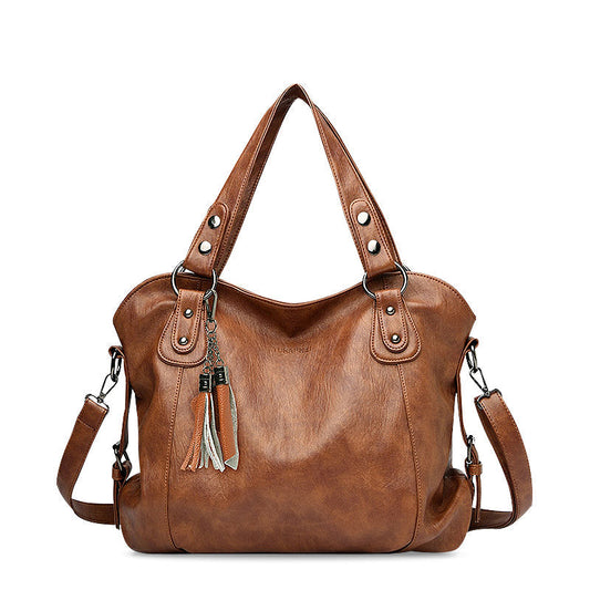 Women’s Tassel Shoulder Tote Bag – Large Multi-Way Handbag with Detachable Strap for Work Shopping and Everyday Wear