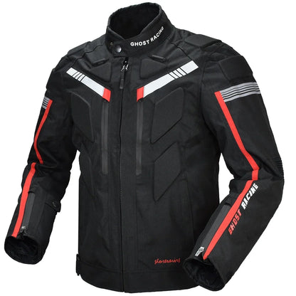 Men’s Protective Motorcycle Jacket – Wind-Resistant Racing Jacket with Removable Lining