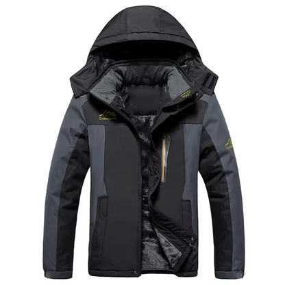 Men’s Fleece-Lined Hooded Winter Parka – Waterproof Utility Layer for Everyday Cold-Weather and Outdoor Wear