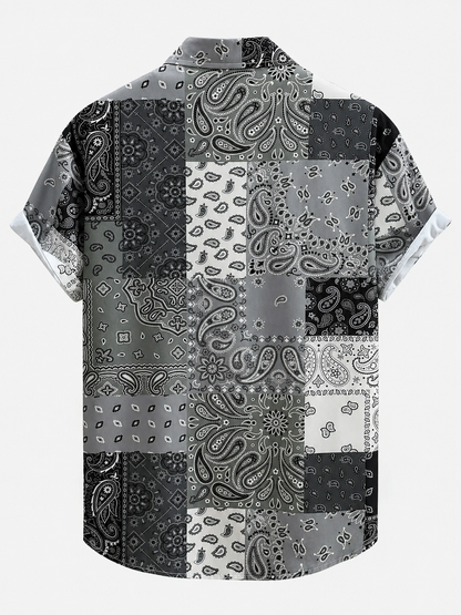 Men’s Printed Shirt and Swim Shorts Set – Regular Fit Summer Holiday Co-Ord
