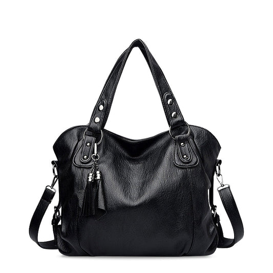 Women’s Tassel Shoulder Tote Bag – Large Multi-Way Handbag with Detachable Strap for Work Shopping and Everyday Wear