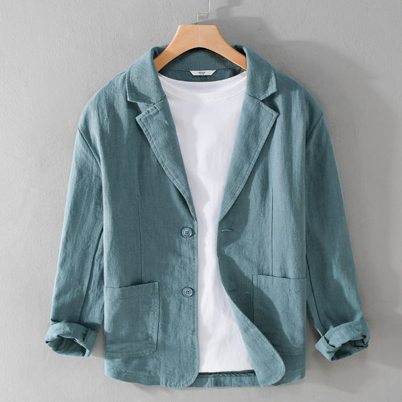 Men’s Blazer – Soft-Shoulder Jacket with Notch Lapel and Patch Pockets