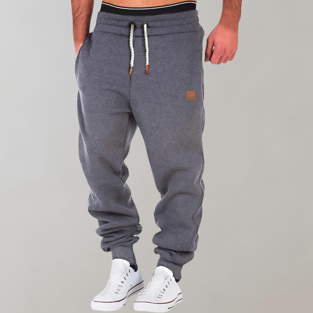 Men’s Relaxed-Fit Drawstring Joggers – Cuffed Casual Trousers for Everyday Comfort