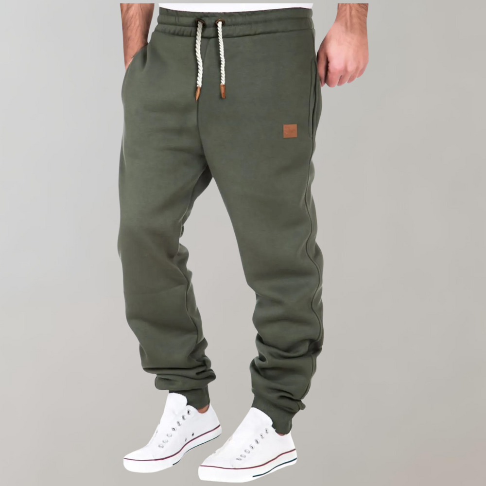 Men’s Relaxed-Fit Drawstring Joggers – Cuffed Casual Trousers for Everyday Comfort