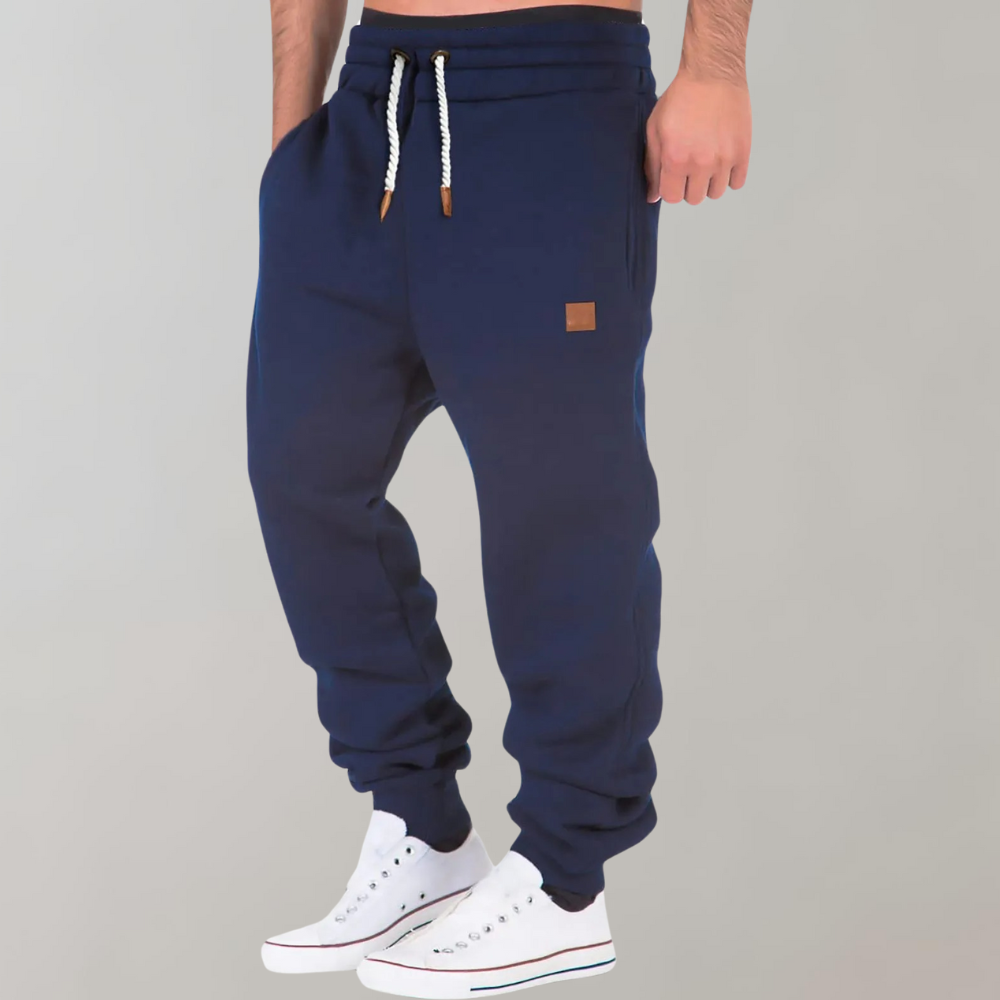 Men’s Relaxed-Fit Drawstring Joggers – Cuffed Casual Trousers for Everyday Comfort