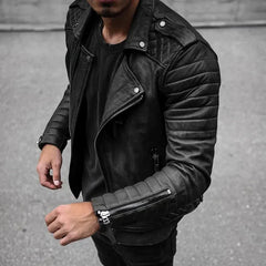 Men’s Oversized Leather Shirt Jacket – Relaxed Utility Layer for Everyday Wear