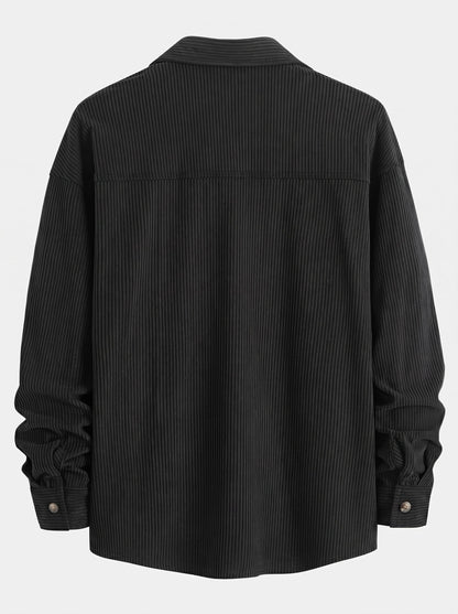 Men’s Corduroy Shirt and Cargo Jogger Set – Relaxed Autumn Streetwear Co-Ord