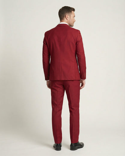 Men’s Tailored Three-Piece Suit – Single-Breasted Jacket Waistcoat and Trousers for Weddings and Business