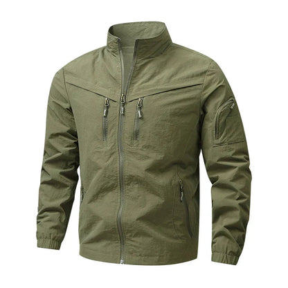 Men’s Weather-Resistant Utility Jacket – Lightweight Multi-Pocket Outdoor Layer for City and Travel Wear