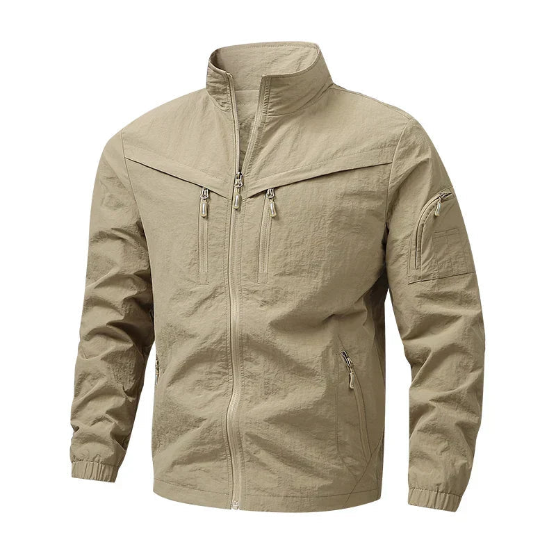 Men’s Weather-Resistant Utility Jacket – Lightweight Multi-Pocket Outdoor Layer for City and Travel Wear