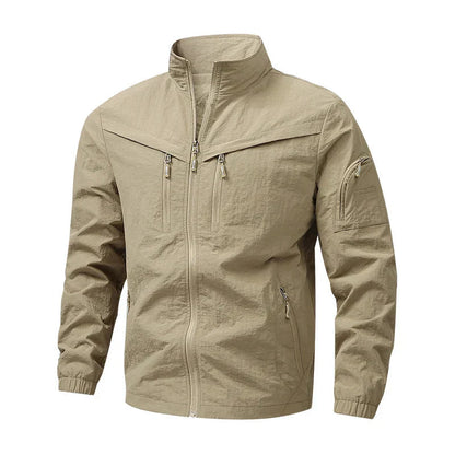 Men’s Weather-Resistant Utility Jacket – Lightweight Multi-Pocket Outdoor Layer for City and Travel Wear