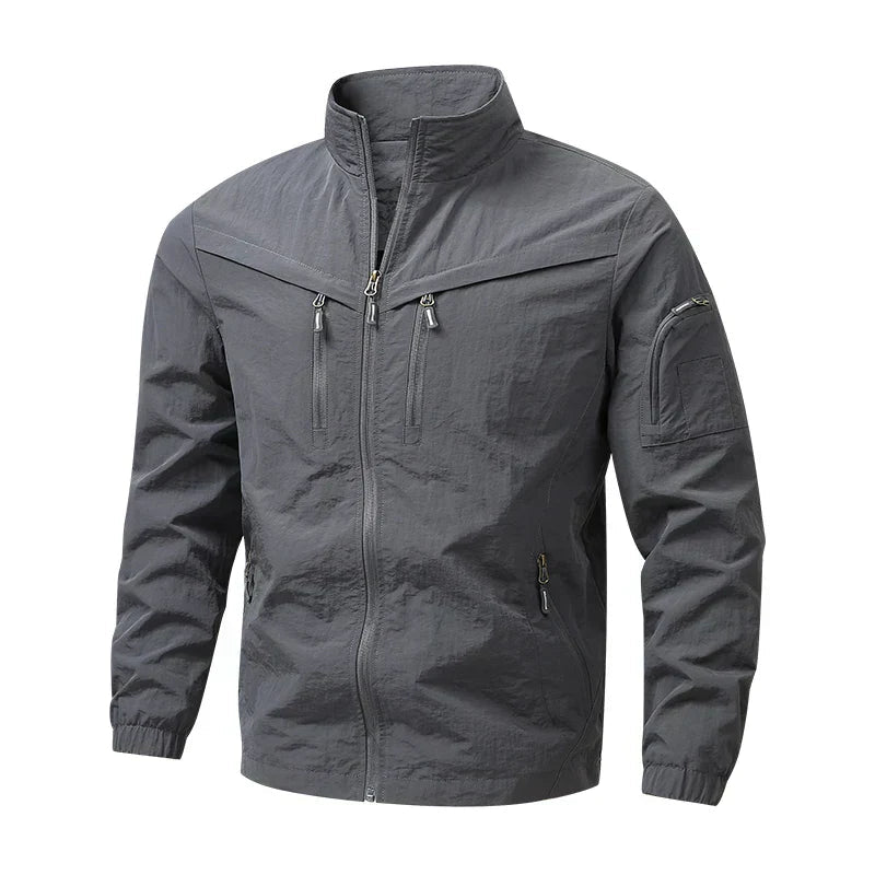 Men’s Weather-Resistant Utility Jacket – Lightweight Multi-Pocket Outdoor Layer for City and Travel Wear