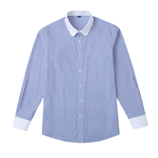 Men’s Cotton Club Collar Shirt – Heritage Tailoring Essential for Formal Occasions