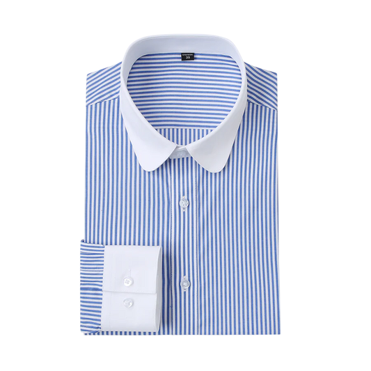 Men’s Cotton Club Collar Shirt – Heritage Tailoring Essential for Formal Occasions