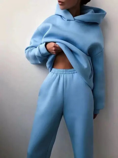 Women’s Lounge Set – Matching Hoodie and Joggers in Brushed Fleece