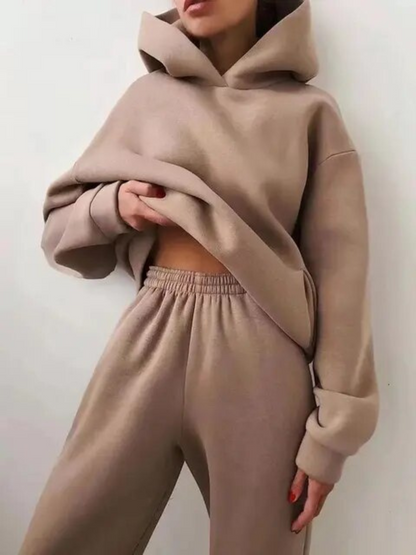 Women’s Lounge Set – Matching Hoodie and Joggers in Brushed Fleece